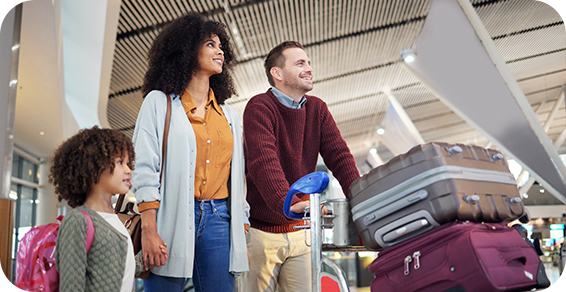 Nouveaux arrivants dans un aéroport